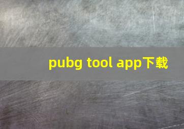 pubg tool app下载